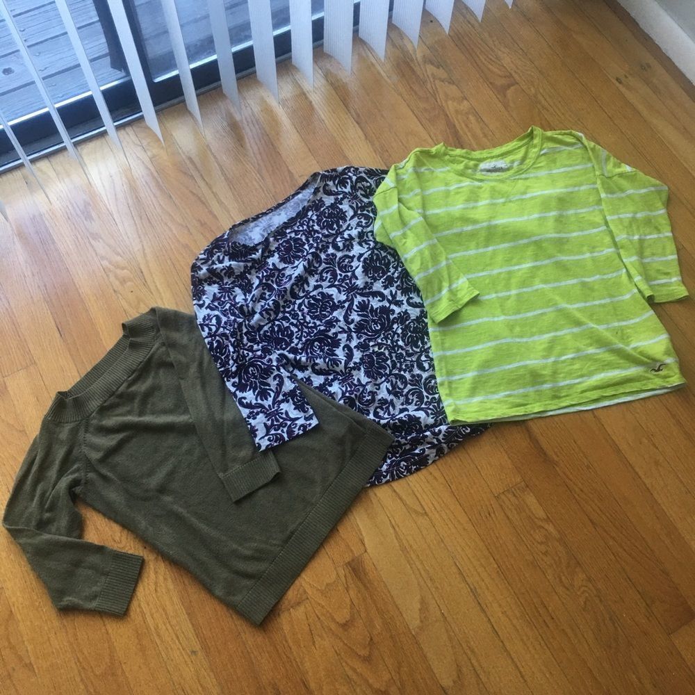 Bundle! 3 Piece —‎ 3/4 sleeve tops Hollister Liz Claiborne SP